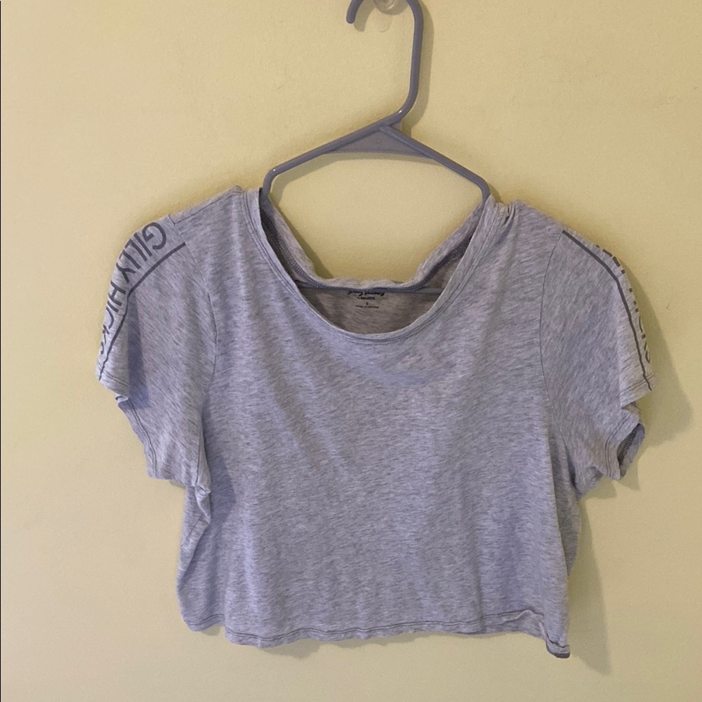 Gilly Hicks Gray Boxy Crop T-Shirt